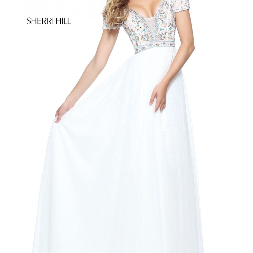Sherri Hill Beaded Chiffon Prom Dress